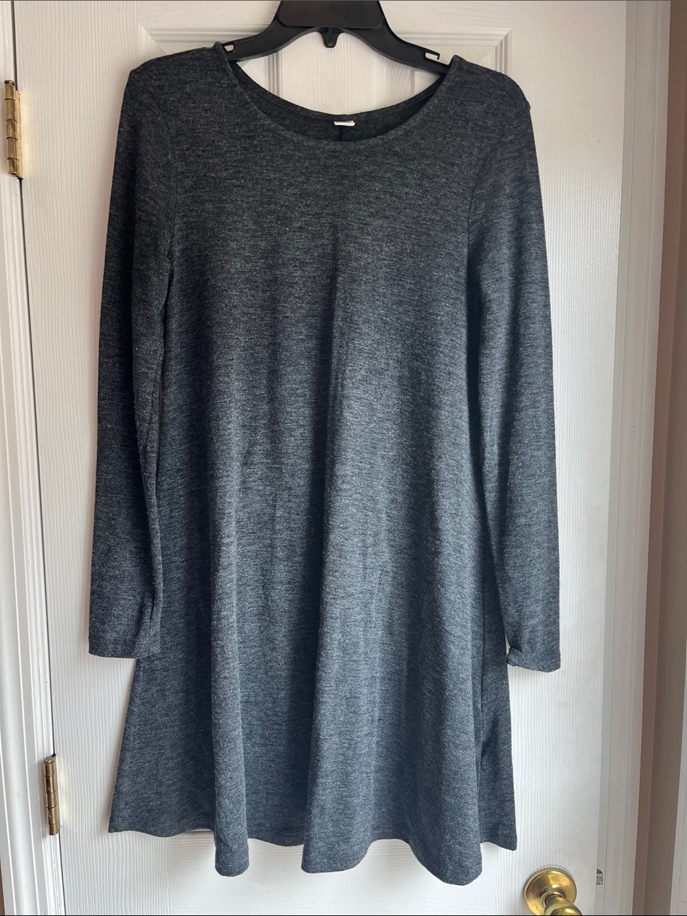 Old Navy Charcoal Gray Long-Sleeve Swing Dress